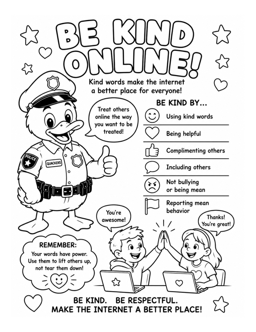 Be Kind Online — Officer Quackers, PDF page 19
