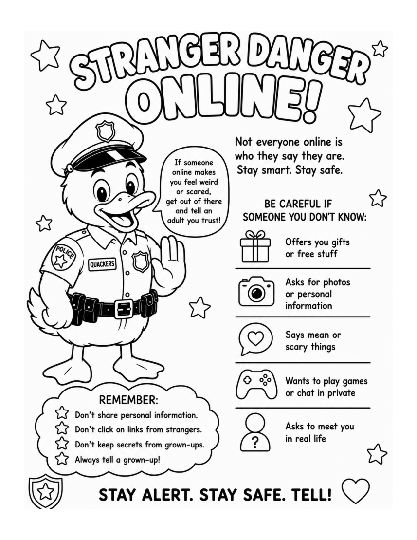 Stranger Danger Online — Officer Quackers, PDF page 31